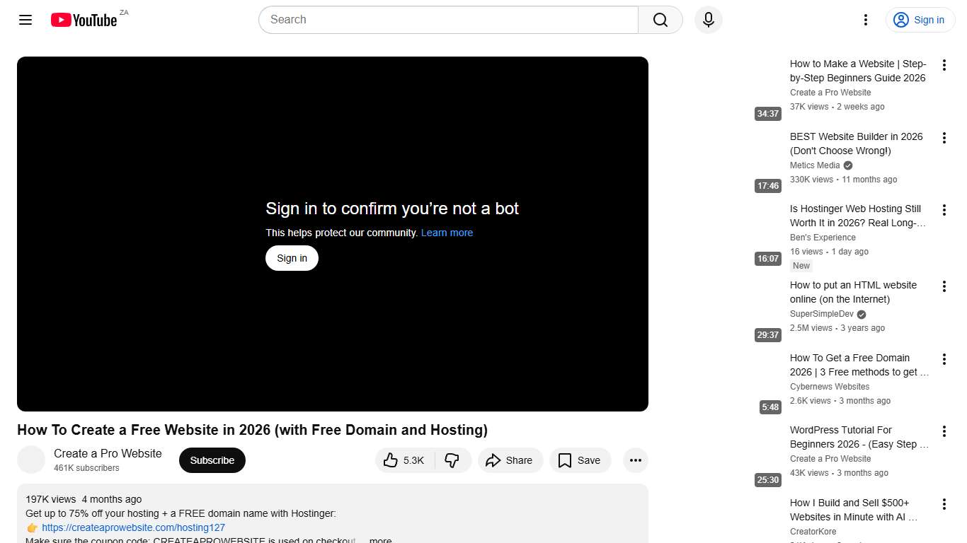 How To Create a Free Website in 2026 (with Free Domain and Hosting) - YouTube